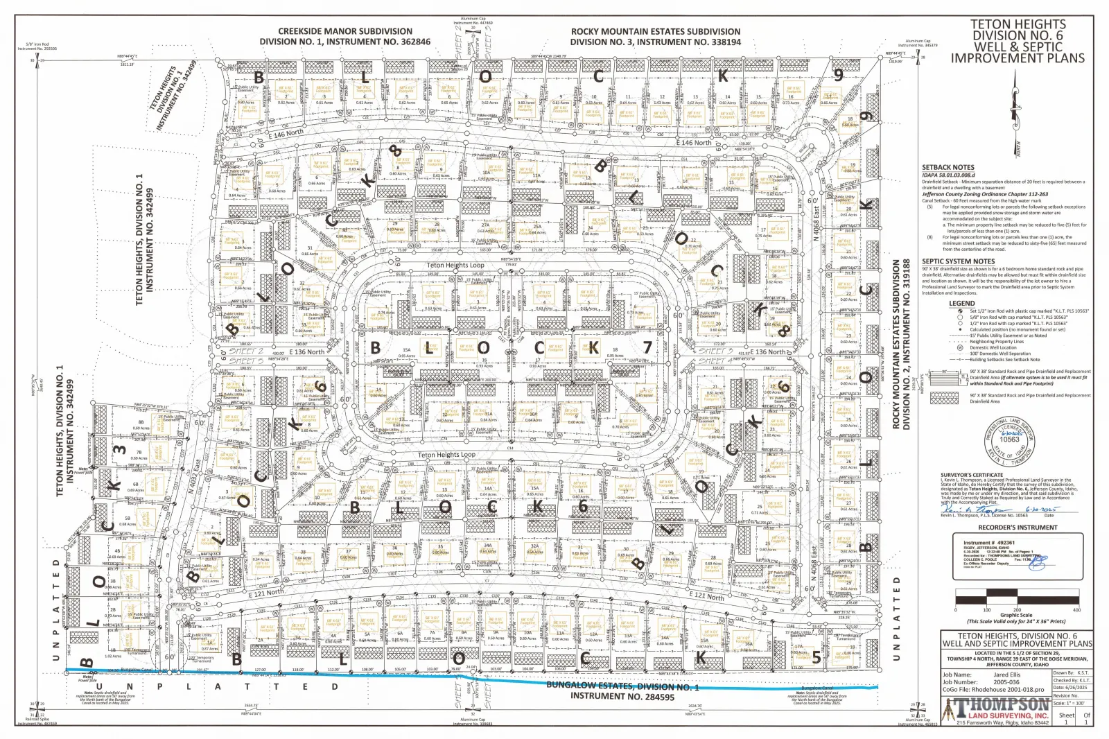 Preview of Teton Heights Division 6 Well and Septic Improvement Plans (page 1)